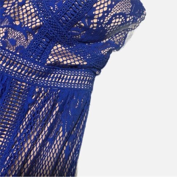 RYSE THE LABEL Strapless Sweetheart Floral Lace Flirty A-Line Mini Dress Size XS - Picture 7 of 10